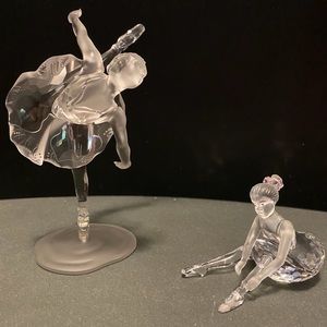 Swarovski Crystal Ballerina and Young Ballerina***